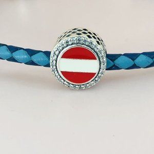 Austria Flag Bead Charm Flag of Austria Charm Travel Charm